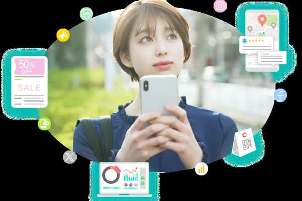 店舗スタッフが接客するイメージ