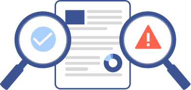 チェック体制の一貫性欠如を示すイメージ