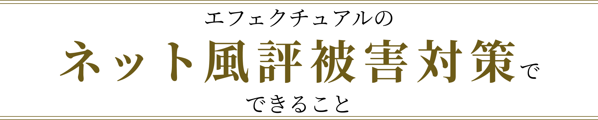 エフェクチュアルのサービス1：オンライン評判管理対策